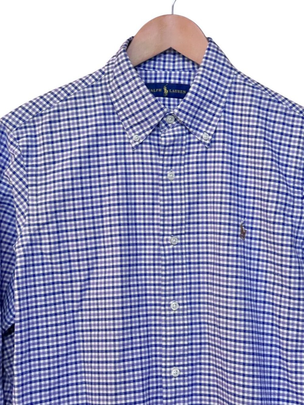 Ralph Lauren NWT Purple Plaid Oxford Cotton Button Up Shirt Men's size M